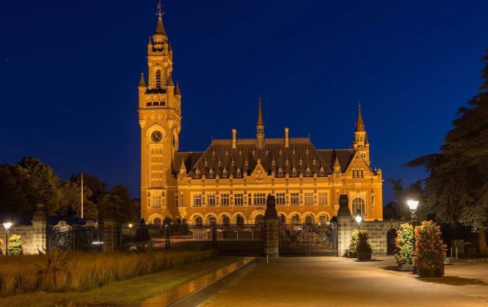 The Peace Palace building of the International Court of Justice